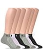 Color:Assorted - Image 1 - Women's Cushion Sole Mesh Top Sport Quarter Socks, 6 Pack