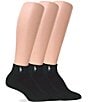 Color:Black - Image 2 - Women's Cushioned Mesh-Top Quarter Socks, 3 Pack