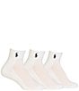 Color:White - Image 1 - Women's Cushioned Mesh-Top Quarter Socks, 3 Pack