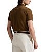 Polo Ralph Lauren Custom Slim Fit Solid Mesh Polo Shirt, Color:Brown - Image 2