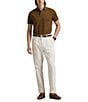 Polo Ralph Lauren Custom Slim Fit Solid Mesh Polo Shirt, Color:Brown - Image 3