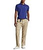 Color:Beach Royal - Image 3 - Custom Slim Fit Solid Mesh Polo Shirt