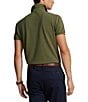Color:Dark Sage - Image 2 - Custom Slim Fit Solid Mesh Polo Shirt