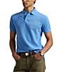 Polo Ralph Lauren Custom Slim Fit Solid Mesh Polo Shirt, Color:Blue Orbit - Image 1