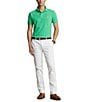 Color:Classic Kelly - Image 3 - Custom Slim Fit Solid Mesh Polo Shirt