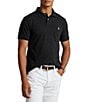 Polo Ralph Lauren Custom Slim Fit Solid Mesh Polo Shirt, Color:Black Marl Heather - Image 1