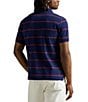 Polo Ralph Lauren Custom Slim Fit Bear Mesh Stripe Short Sleeve Polo Shirt, Color:Newport Navy - Image 2
