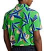 Color:Bonheur Floral/Green - Image 2 - Custom Slim-Fit Floral Spa Terry Short Sleeve Polo Shirt