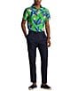 Color:Bonheur Floral/Green - Image 3 - Custom Slim-Fit Floral Spa Terry Short Sleeve Polo Shirt