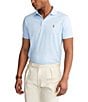 Color:Elite Blue - Image 1 - Custom Slim-Fit Multicolored Pony Soft Cotton Short-Sleeve Polo Shirt