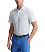 Color:Island Aqua Multi - Image 1 - Custom Slim-Fit RLX Golf Performance Stretch Short-Sleeve Polo Shirt