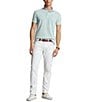 Color:Celadon - Image 3 - Custom Slim Fit Stretch Mesh Short Sleeve Polo Shirt