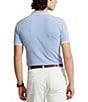 Color:New England Blue/White - Image 2 - Custom Slim Fit Stretch Mesh Short Sleeve Polo Shirt