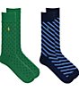 Color:Black/Green - Image 1 - Dot Crew Dress Socks 2-Pack