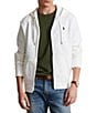 Color:White - Image 1 - Double-Knit Full-Zip Hoodie Jacket