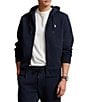 Color:Aviator Navy - Image 1 - Double-Knit Heathered Full-Zip Hoodie Jacket