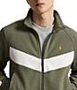 Polo Ralph Lauren Pieced Chevron Stripe Double Knit Track Jacket - Image 4