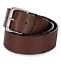 Color:Brown - Image 1 - Full-Grain Leather Belt