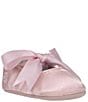 Color:Pink - Image 1 - Girls' Briley Satin Ballet Crib Shoes (Infant)
