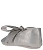 Color:Silver - Image 4 - Girls' Briley Satin Bow Ballet Crib Shoes (Infant)
