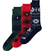 Polo Ralph Lauren Holiday Pattern Socks 3-Pack - Image 1