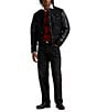 Polo Ralph Lauren Iconic Leather Letterman Jacket, Color:Polo Black - Image 3