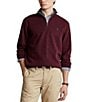 Color:Aged Wine Heather - Image 1 - Luxury Jersey Half-Zip Pullover