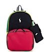 Polo Ralph Lauren Kids Oxford Backpack, Lunchbox, and Pencil Bag Set, Color:Navy Multi - Image 2