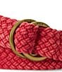 Color:Chili Pepper - Image 2 - Leather-Trim Braided Belt