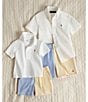 Polo Ralph Lauren Little Boys Cotton Oxford Short-Sleeve Button Down Shirt, Color:White - Image 2