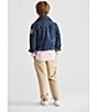 Color:Gordon Wash - Image 4 - Little Boys 2T-7 American Flag Patch Denim Trucker Jacket