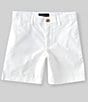Color:White - Image 1 - Little Boys 2T-7 Flat-Front Chino Shorts