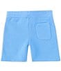 Color:Summer Blue - Image 2 - Little Boys 2T-7 Fleece Drawstring Shorts