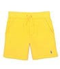 Color:Chrome Yellow - Image 1 - Little Boys 2T-7 Fleece Drawstring Shorts