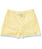 Polo Ralph Lauren Little Boys Gingham Swim Trunks, Color:Yellow - Image 1