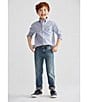 Color:Mott - Image 5 - Little Boys 2T-7 Hampton Straight Denim Jeans