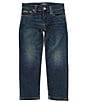 Color:Adams Wash Blue - Image 1 - Little Boys 2T-7 Hampton Straight Stretch Jeans