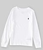 Color:White - Image 1 - Little Boys 2T-7 Jersey Crew Neck Long Sleeve Tee