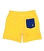 Polo Ralph Lauren Little Boys 2T-7 Logo Fleece Shorts, Color:Yellowfin/City Royal - Image 2
