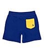 Polo Ralph Lauren Little Boys 2T-7 Logo Fleece Shorts, Color:City Royal/Yellowfin - Image 2