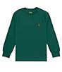 Color:College Green - Image 1 - Little Boys 2T-7 Long-Sleeve Buffalo-Checked-Big-Pony Tee