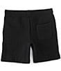 Color:Black - Image 2 - Little Boys 2T-7 Mid-Rise Brushed Fleece Pull-On Shorts