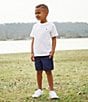 Color:Aviator Navy - Image 3 - Little Boys 2T-7 Pull-On Chino Shorts