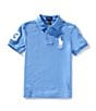 Polo Ralph Lauren Little Boys 2T-7 Short Sleeve Big Pony Mesh Polo Shirt, Color:Harbor Island Blue - Image 1