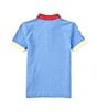 Color:Harbor Island Blue - Image 2 - Little Boys 2T-7 Short Sleeve Big Pony Mesh Polo Shirt