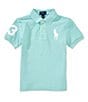 Polo Ralph Lauren Little Boys 2T-7 Short Sleeve Big Pony Mesh Polo Shirt, Color:Parakeet - Image 1