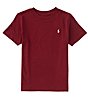 Color:Classic Wine/White - Image 1 - Little Boys 2T-7 Short Sleeve Collegiate Essential T-Shirt