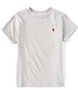 Color:Light Smoke/Thoroughbred Red - Image 1 - Little Boys 2T-7 Short-Sleeve Collegiate Essential Tee