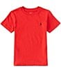 Color:RL 2000 Red/New Classic Black - Image 1 - Little Boys 2T-7 Short Sleeve Collegiate Essential T-Shirt