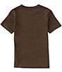 Color:Chocolate/Cream - Image 2 - Little Boys 2T-7 Short Sleeve Collegiate Essential T-Shirt